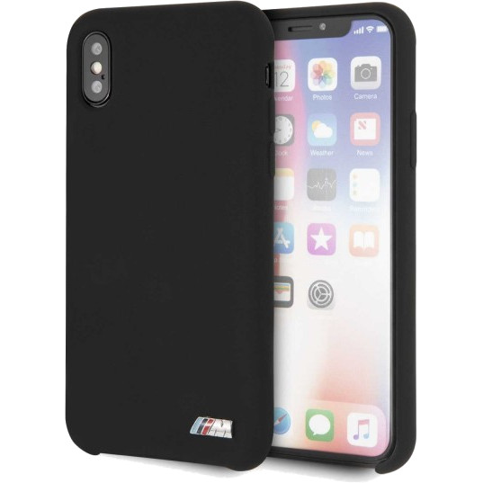 фото Чехол bmw m-collection liquid silicone для iphone xs max black