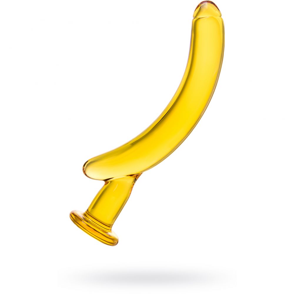 Стимулятор-банан из стекла жёлтый Sexus 63131