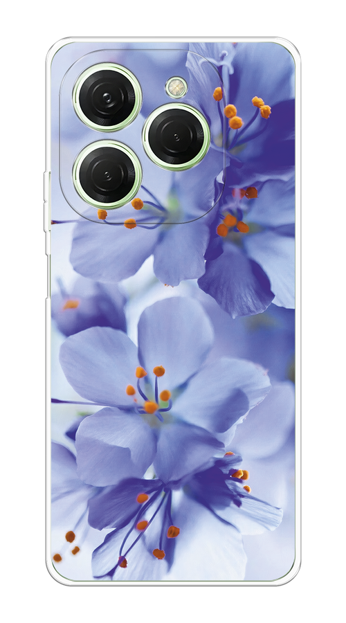 

Чехол на Tecno Spark 20 Pro "Фиолетовые цветки", Фиолетовый;синий, 304850-1