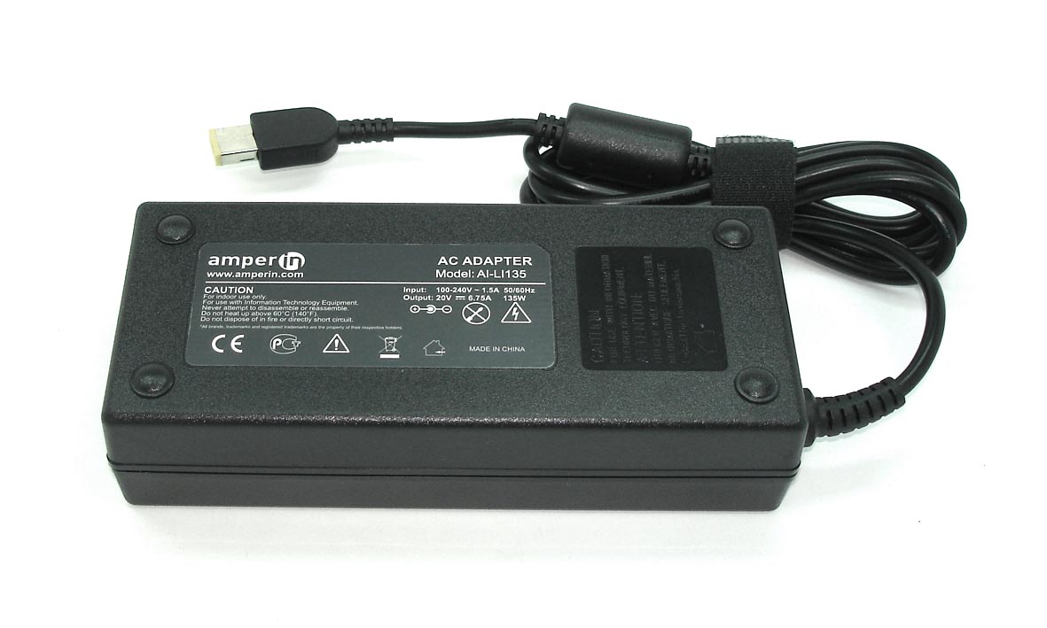 

Блок питания Amperin AI-LI135 для ноутбуков Lenovo 20V 6.75A 135W rectangle