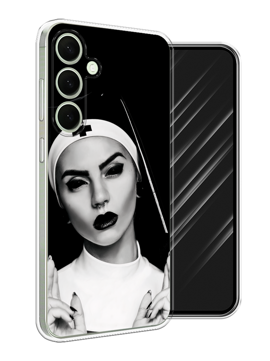 

Чехол Awog на Samsung Galaxy S25 Plus "Черная монашка", Серый;черный, 2110450-1
