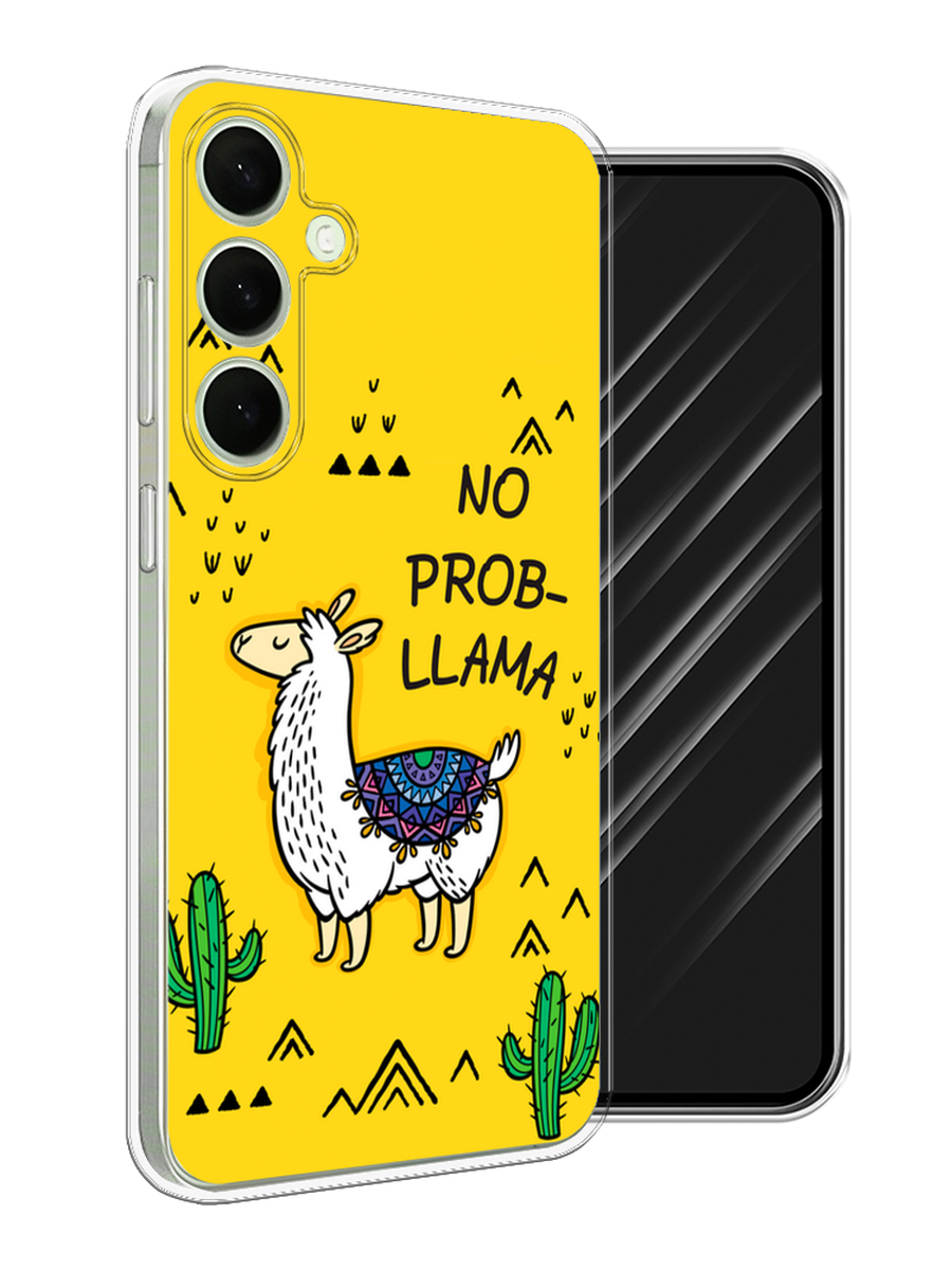 

Чехол Awog на Samsung Galaxy S25 Plus "No probLLama", Желтый;черный;синий, 2110450-1
