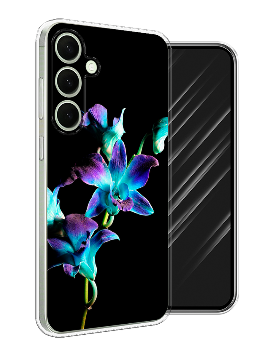 

Чехол Awog на Samsung Galaxy S25 Plus "Синий цветок на черном", Черный;голубой;синий, 2110450-1