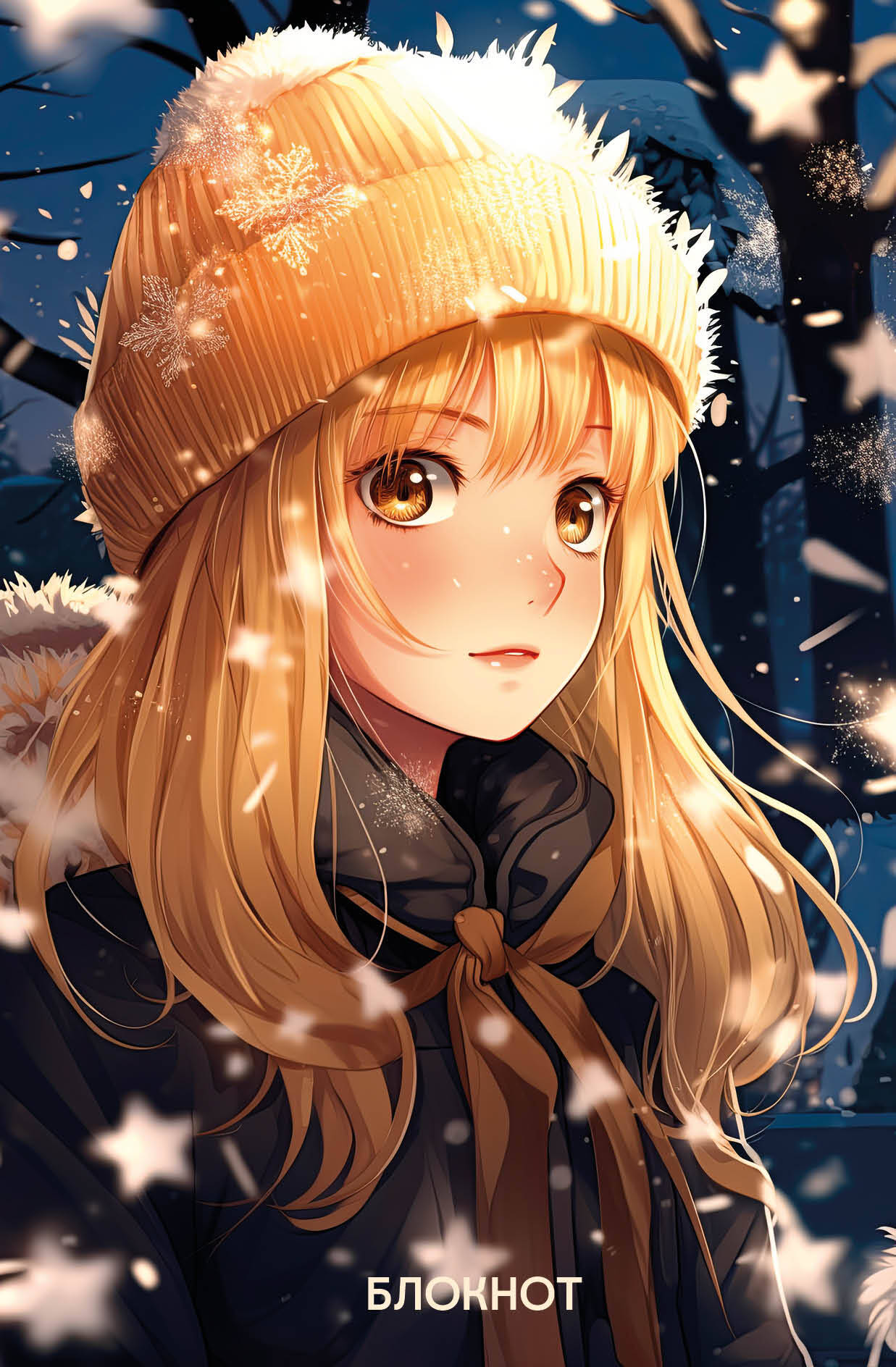 

Новогодний блокнот, Эксмо, Аниме, (А5, 64 л., цветной блок, синий)