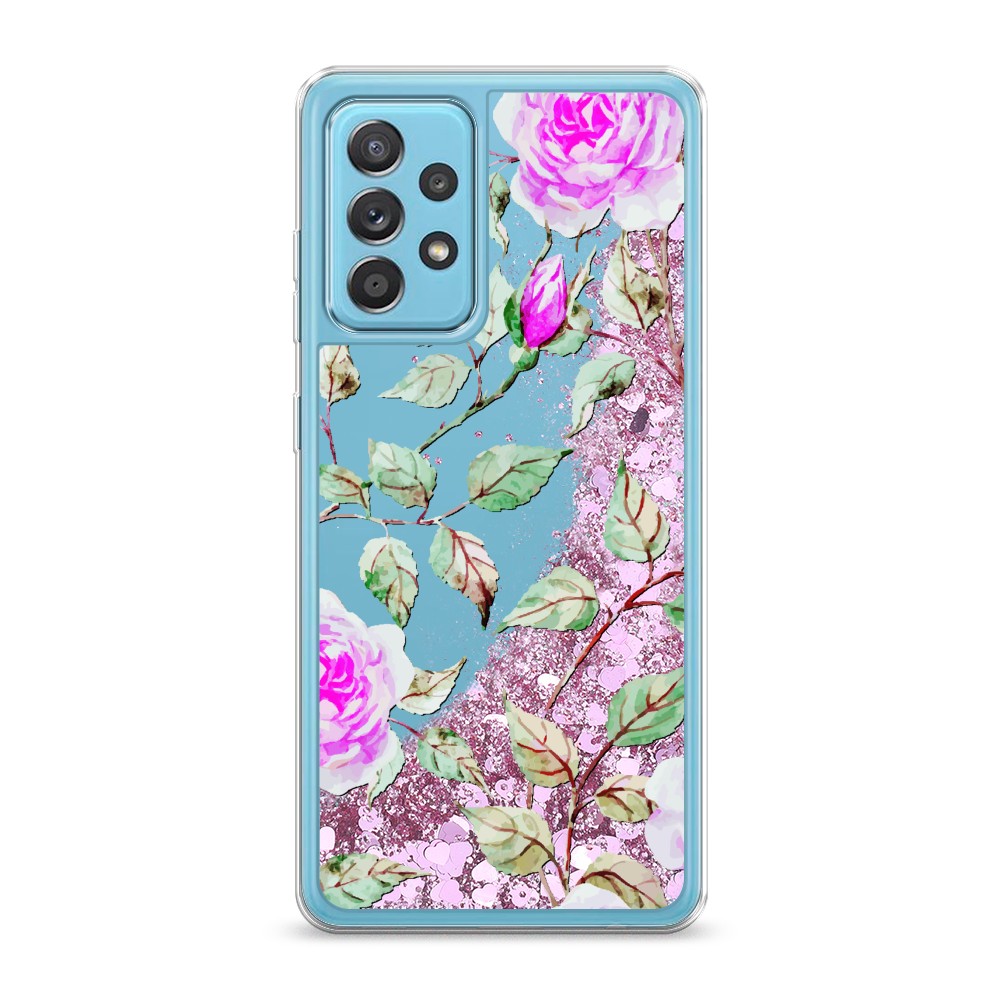 

Жидкий чехол с блестками "Цветочная фантазия 7" на Samsung Galaxy A52s