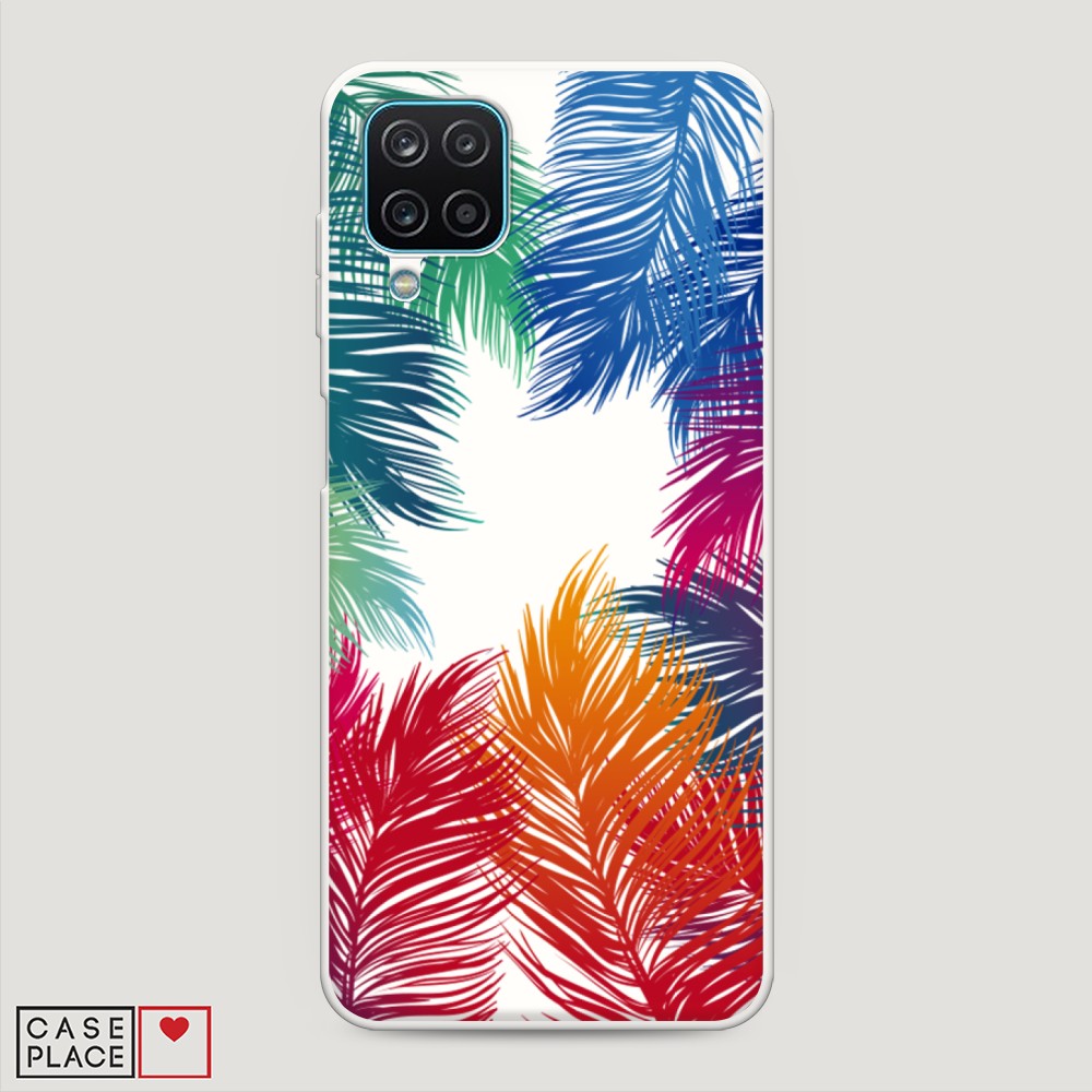 

Матовый силиконовый чехол "Рамка из перьев" на Samsung Galaxy A12, 2101657-1