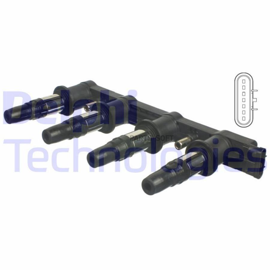 

Катушка Зажигания Opel Astra J, Chevrolet Cruze 12/13- Ce01841-12b1a Delphi CE01841-1