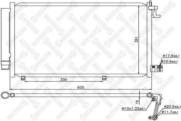 

Радиатор кондиционера STELLOX 1045697SX