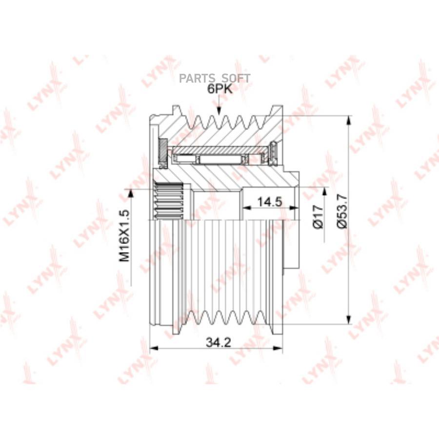 

Шкив генератора BMW 3(E90/F30) 2.0D 07> / 5(E60/F10) 2.0D 05-16 / X1(E84) 2.0D 09-15 / X3(