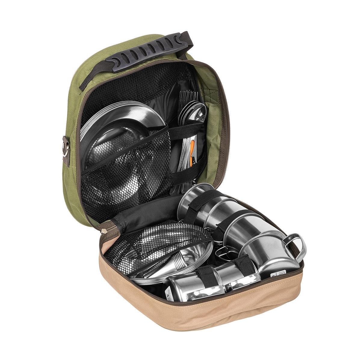 

Набор для пикника Helios HS-6-3 в сумке, 37 предметов, Зеленый, HS-6-3