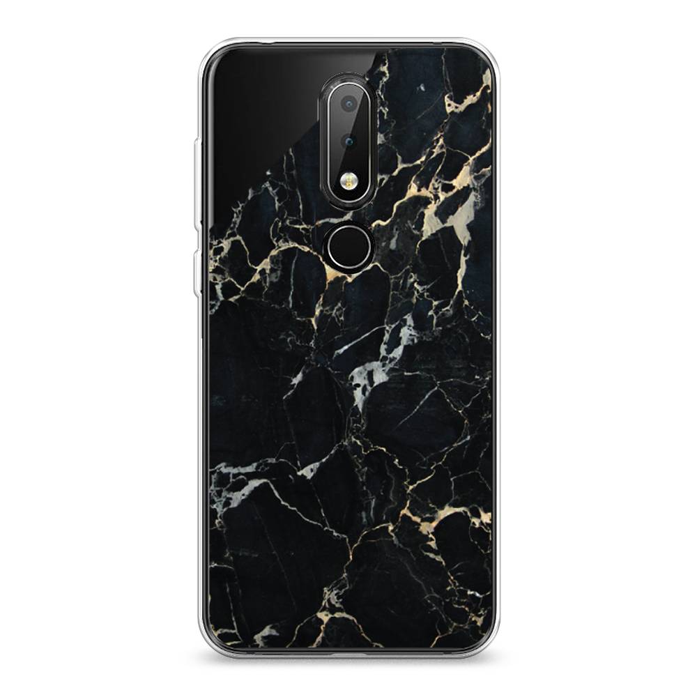

Чехол Awog на Nokia 6.1 Plus / Нокиа 6.1 Plus "Черный мрамор уголок", Черный;золотистый, 121850-3