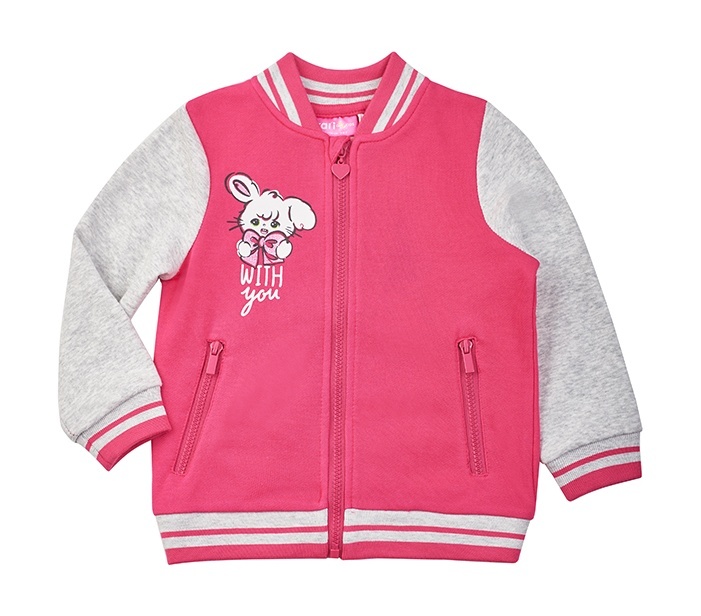 Бомбер детский Kari Kids SS24C32400615 темно-розовый серый 98 999₽