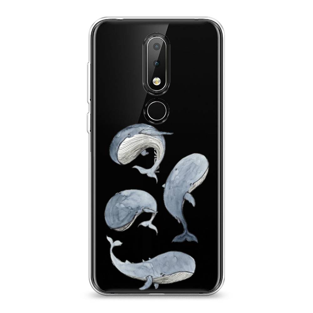 

Чехол Awog на Nokia 6.1 Plus / Нокиа 6.1 Plus "Киты", Белый;прозрачный;голубой, 121850-1