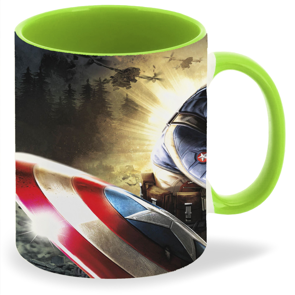 

Кружка CoolPodarok captain america super soldier Капитан Америка бросает щит Танки на фоне, captain america super soldier Капитан Америка бросает щит Танки на фоне