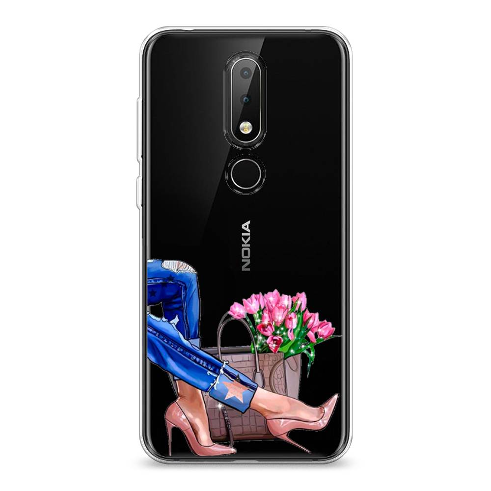 

Чехол Awog на Nokia 6.1 Plus / Нокиа 6.1 Plus "Каблучки", Голубой;коричневый;розовый, 121850-7