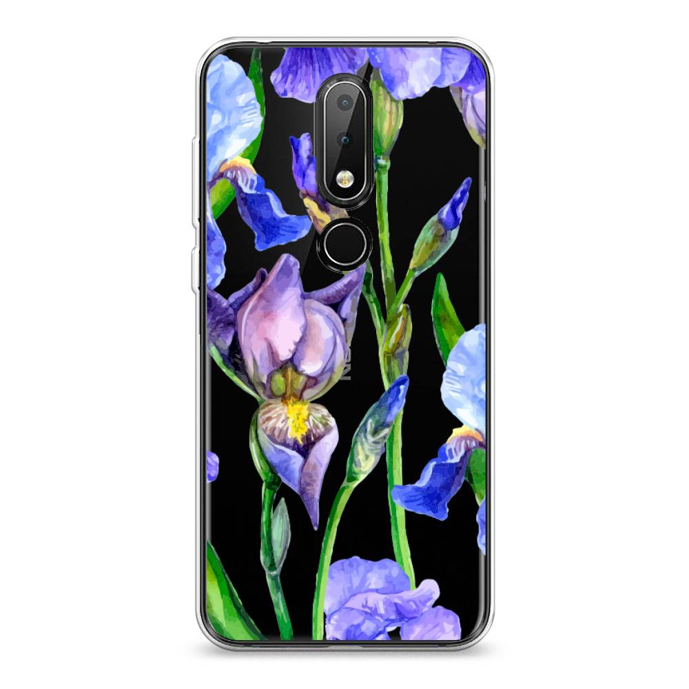

Чехол Awog на Nokia 6.1 Plus / Нокиа 6.1 Plus "Синие ирисы", Фиолетовый;голубой;зеленый, 121850-8