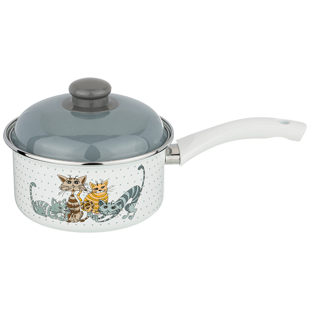 

Ковш Agness Озорные коты 951-006 1,5 л белый, 951-006