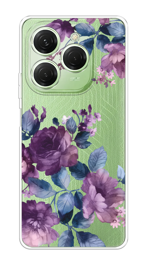 

Чехол на Tecno Spark 20 Pro "Purple Blossoms", Синий;фиолетовый, 304850-1