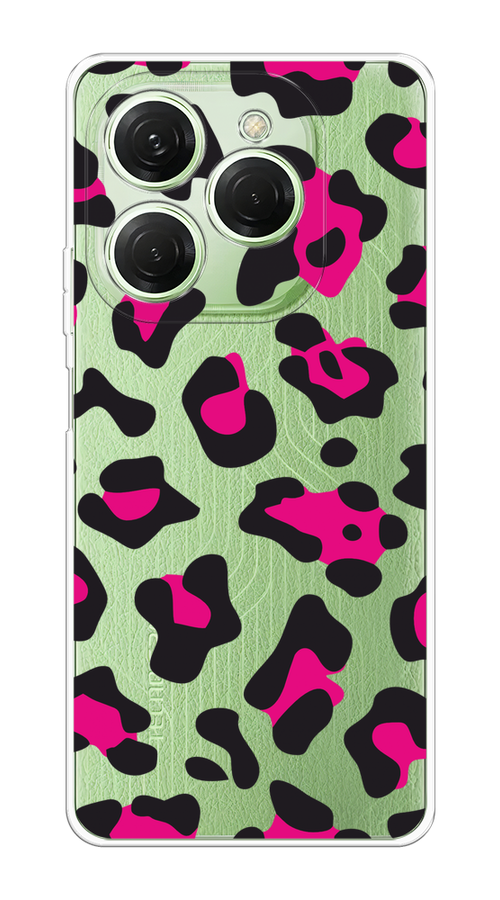 

Чехол на Tecno Spark 20 Pro "Pink cow spots", Черный;розовый, 304850-1