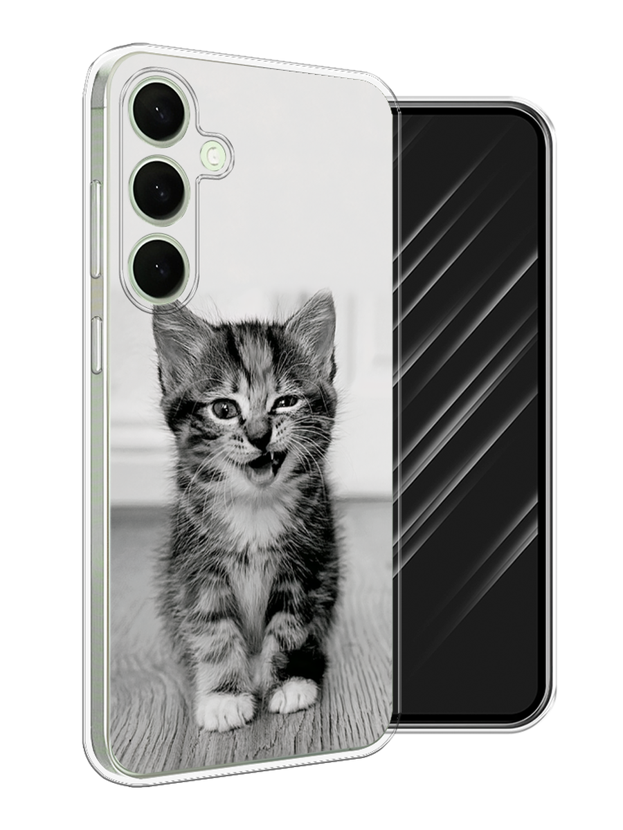 

Чехол Awog на Samsung Galaxy S25 Plus "Подмигивающий котенок", Черный;серый, 2110450-1