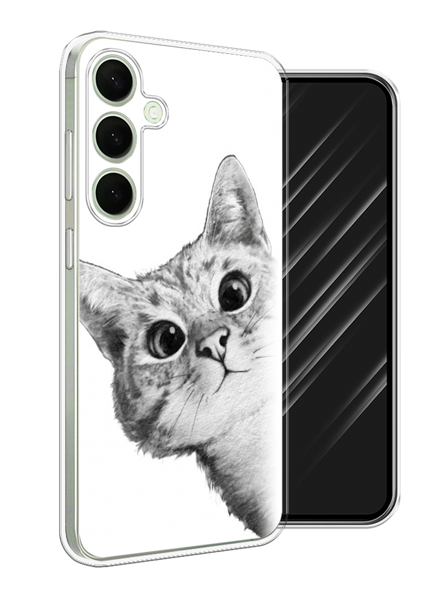 

Чехол Awog на Samsung Galaxy S25 Plus "Кот рисунок черно-белый", Черный, 2110450-1