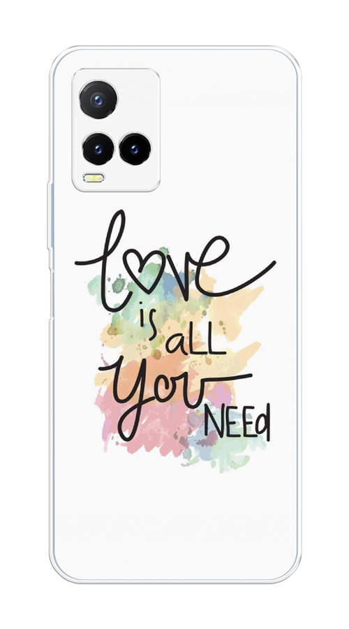 

Чехол на Vivo Y33s/Y21 "Love is all you need", Белый;черный;зеленый, 265850-1