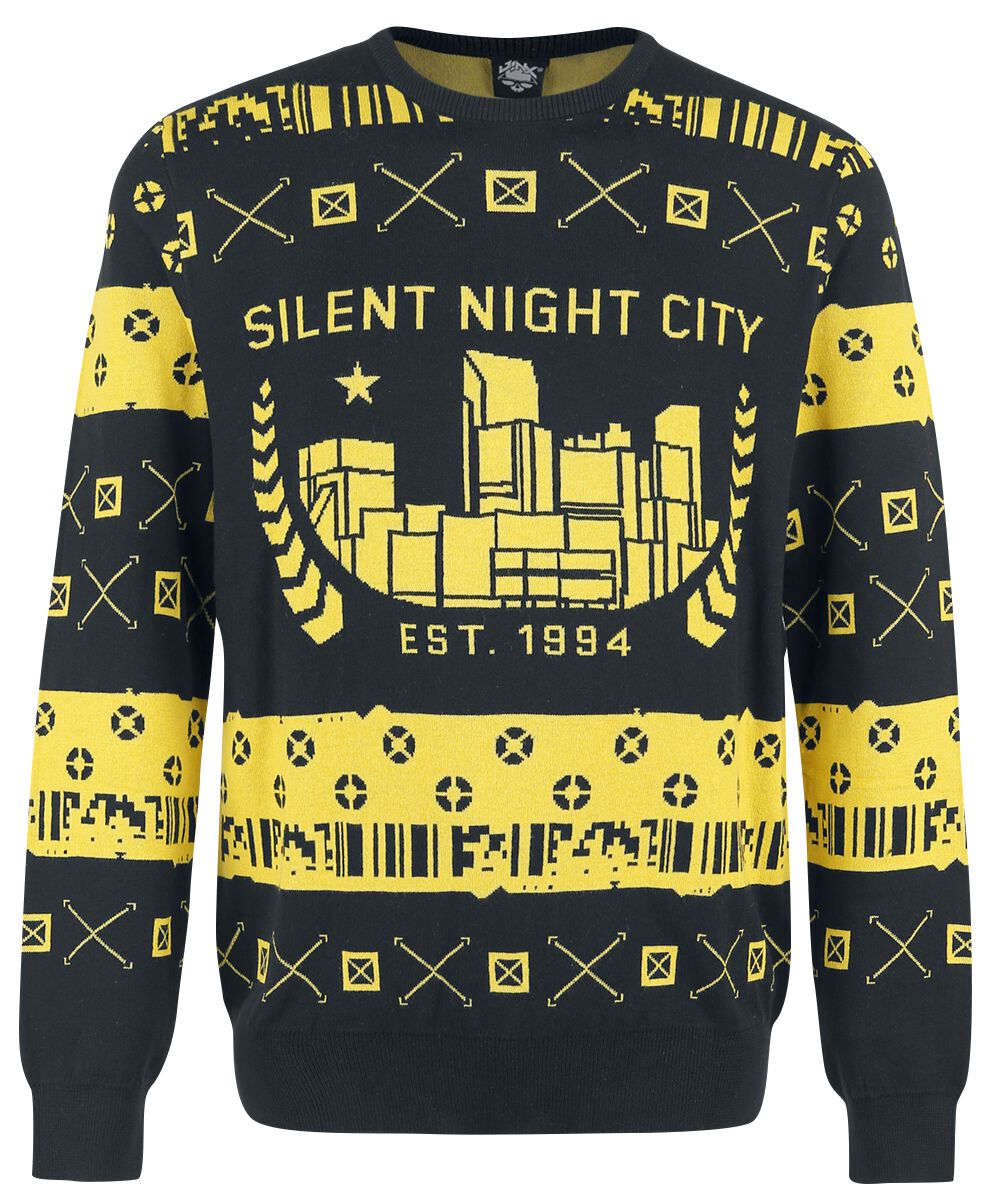 Свитер мужской Jinx Cyberpunk 2077 Silent Night City Ugly Holiday Sweater разноцветный XXL