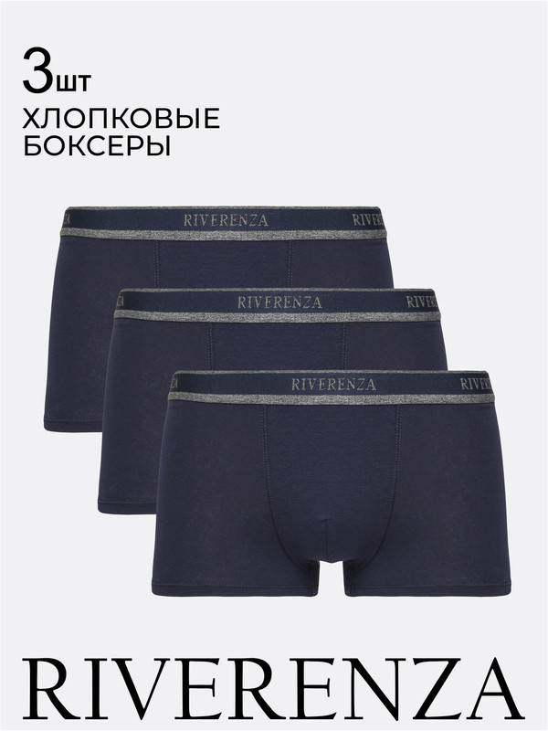 

Комплект трусов мужских RIVERENZA 02BR/3 синих 56/3XL, Синий, 02BR/3