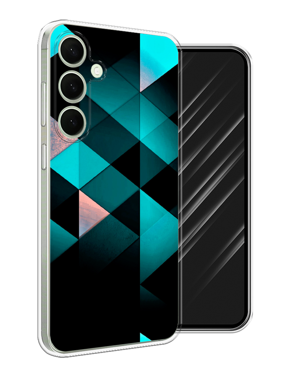 

Чехол Awog на Samsung Galaxy S25 Plus "Геометрия 16", Бирюзовый;черный, 2110450-1