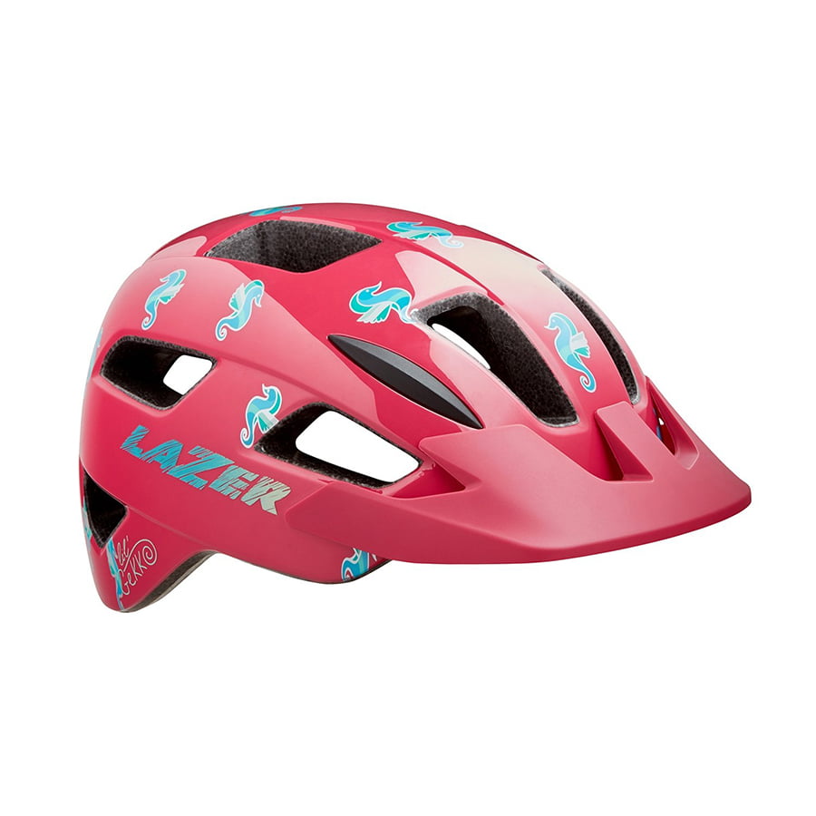 фото Детский велосипедный шлем lazer kids lil gekko цвет розовый/морской конек размер u