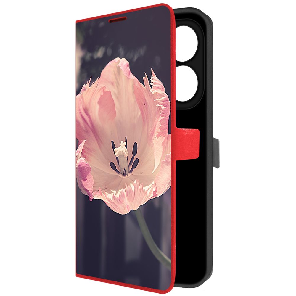 

Чехол-книжка Krutoff Eco Book для INFINIX Smart 8 Pro Тюльпан (красный)