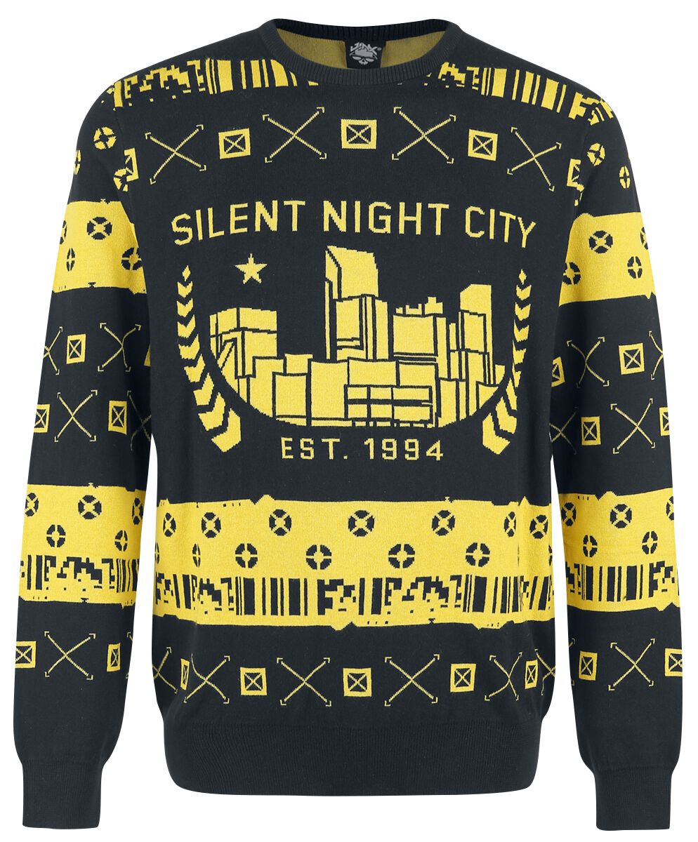 

Свитер мужской Jinx Cyberpunk 2077 Silent Night City Ugly Holiday Sweater разноцветный M, Silent Night City Ugly Holiday Sweater
