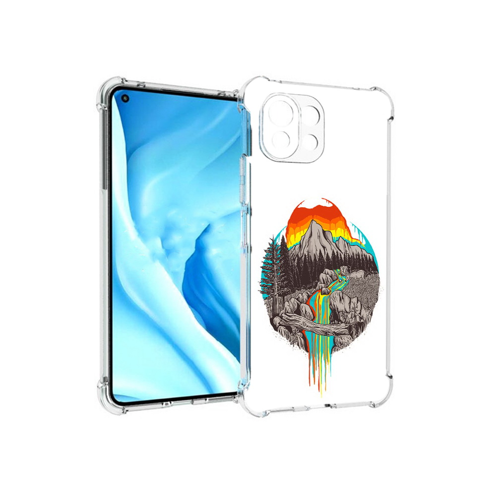 

Чехол MyPads Tocco для Xiaomi Mi 11 Lite Радужный водопад (PT159462.256.144), Прозрачный, Tocco