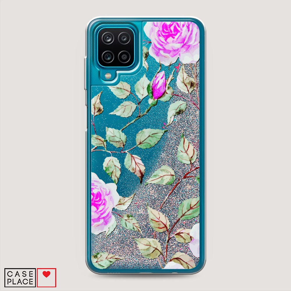 

Жидкий чехол с блестками "Цветочная фантазия 7" на Samsung Galaxy M12, 2102691-1