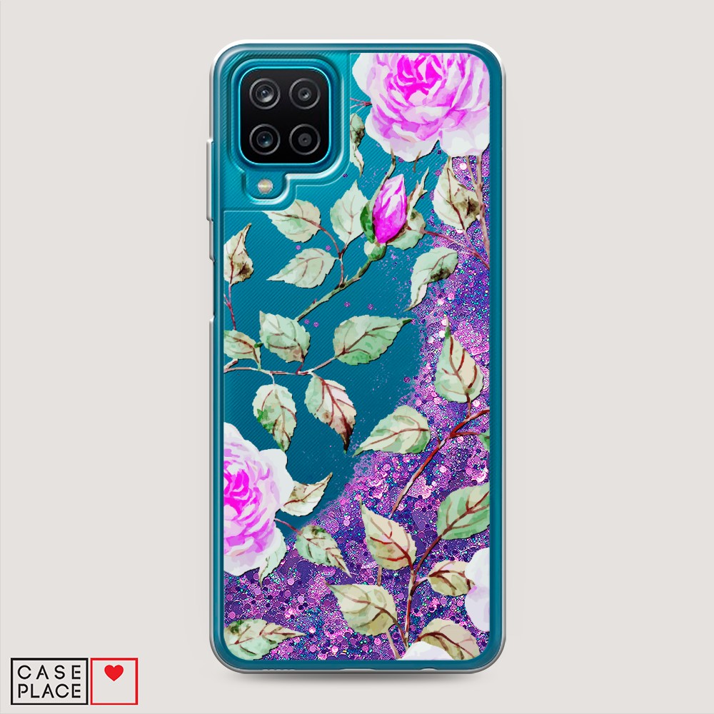 

Жидкий чехол с блестками "Цветочная фантазия 7" на Samsung Galaxy M12, 2102692-1