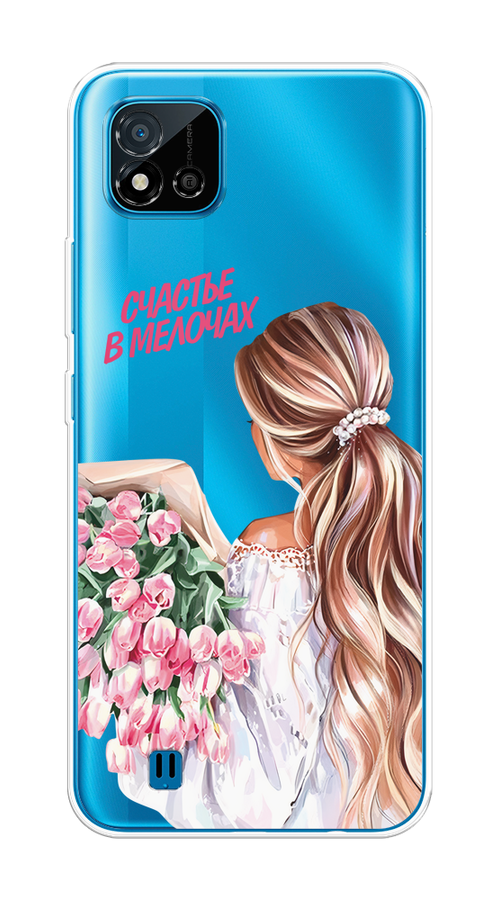 

Чехол на Oppo Realme C11 (2021) "Простые радости", Прозрачный;розовый;белый;бежевый, 257550-1
