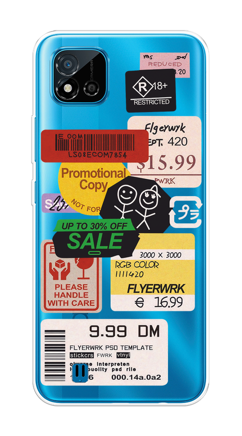 

Чехол на Oppo Realme C11 (2021) "Коллаж из наклеек", Красный;желтый;зеленый;белый, 257550-1