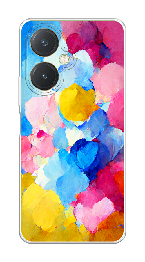 

Чехол на Vivo Y27 4G "Яркие пятна", Синий;голубой;желтый;розовый, 269150-1