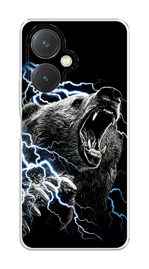 

Чехол на Vivo Y27 4G "Гроза и медведь", Черный;серый;серебристый, 269150-1