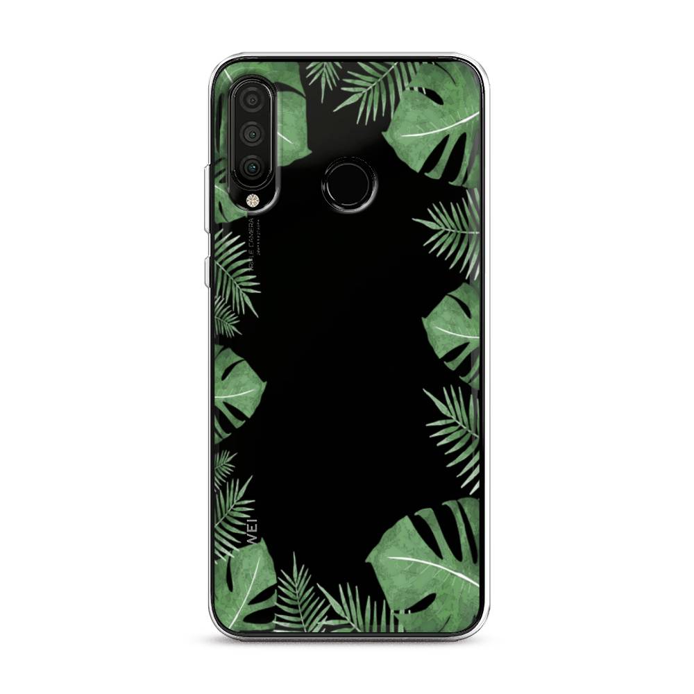 

Чехол Awog на Honor 20 Lite 2020 "Листья папоротника рамка", Зеленый, 611250-8