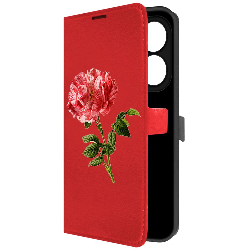 

Чехол-книжка Krutoff Eco Book для INFINIX Smart 8 Pro Рисованная роза (красный)