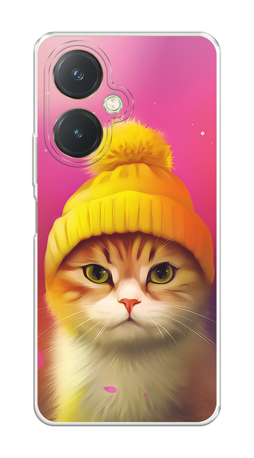 

Чехол на Vivo Y27 4G "Котик в шапочке", Розовый;желтый;бежевый, 269150-1