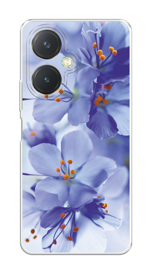 

Чехол на Vivo Y27 4G "Фиолетовые цветки", Фиолетовый;синий, 269150-1