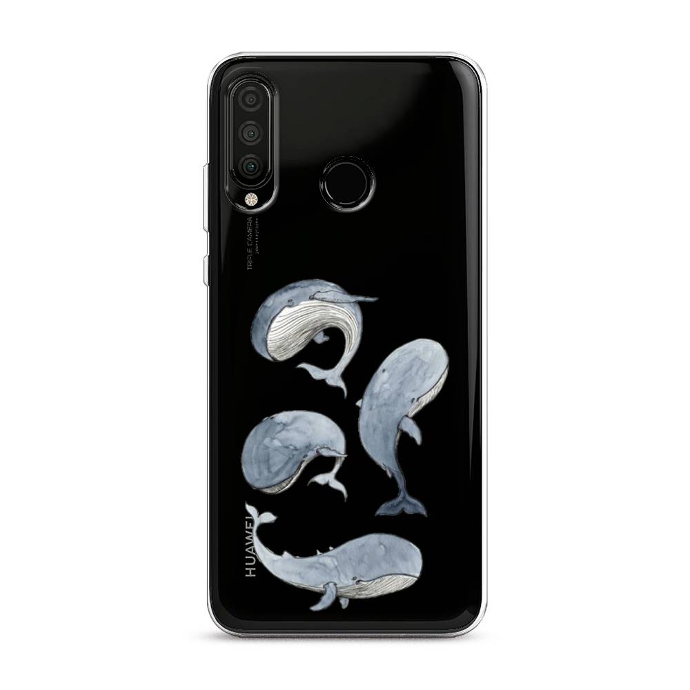 

Чехол Awog на Honor 20 Lite 2020 "Киты", Белый;прозрачный;голубой, 611250-1