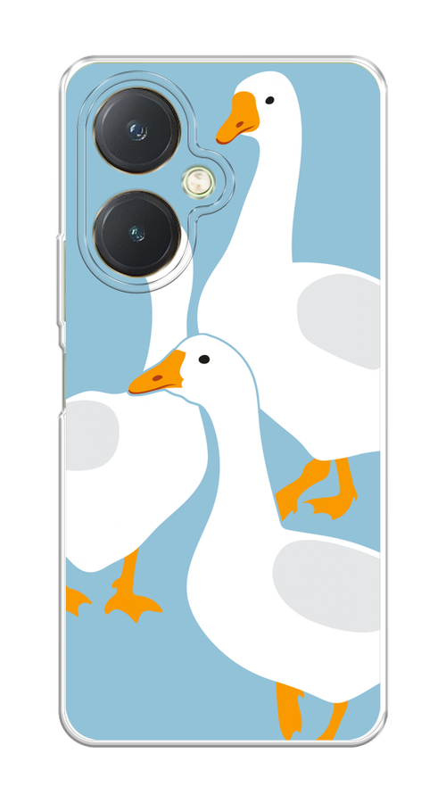 

Чехол на Vivo Y27 4G "Гусиное трио", Голубой;белый;серый;желтый, 269150-1