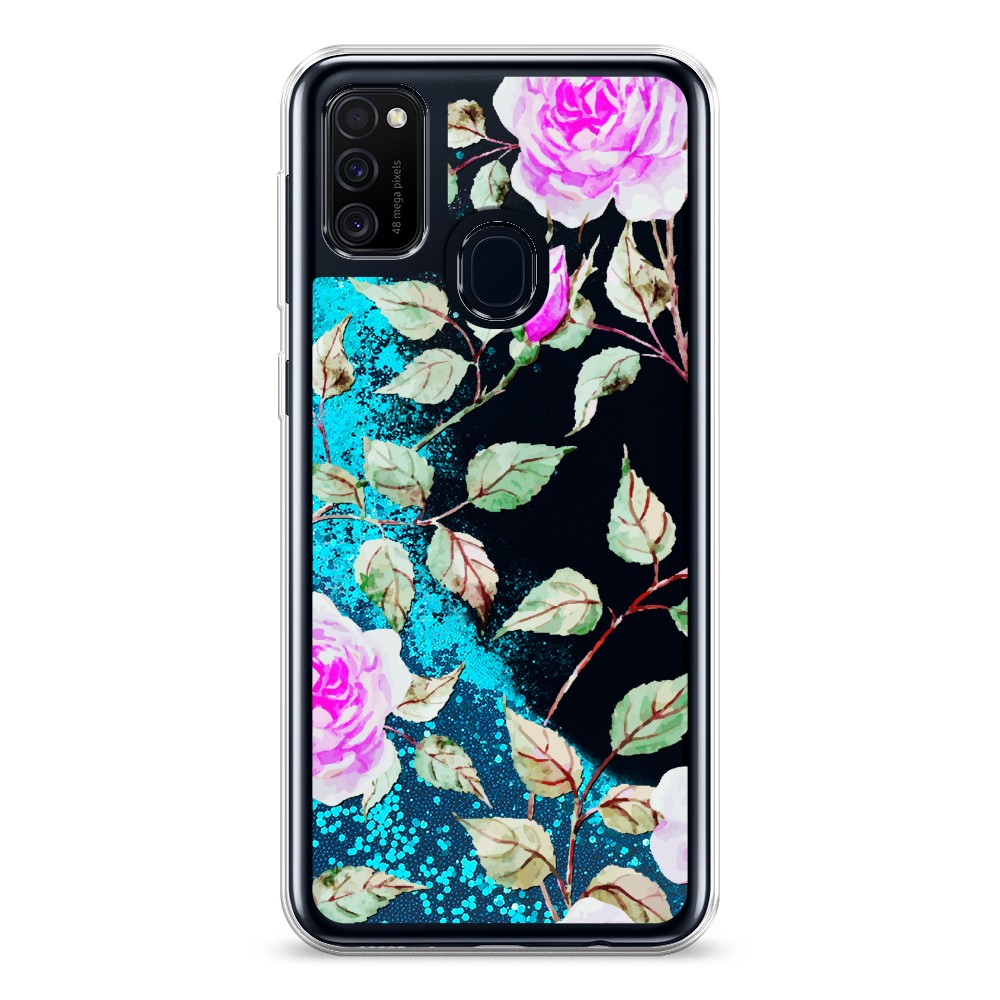 

Жидкий чехол с блестками "Цветочная фантазия 7" на Samsung Galaxy M30s, 29893-1