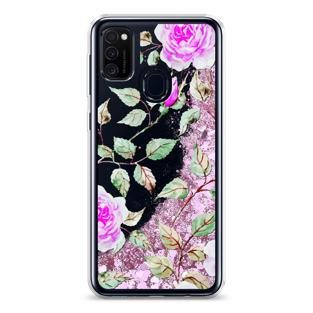 

Жидкий чехол с блестками "Цветочная фантазия 7" на Samsung Galaxy M30s, 29894-1