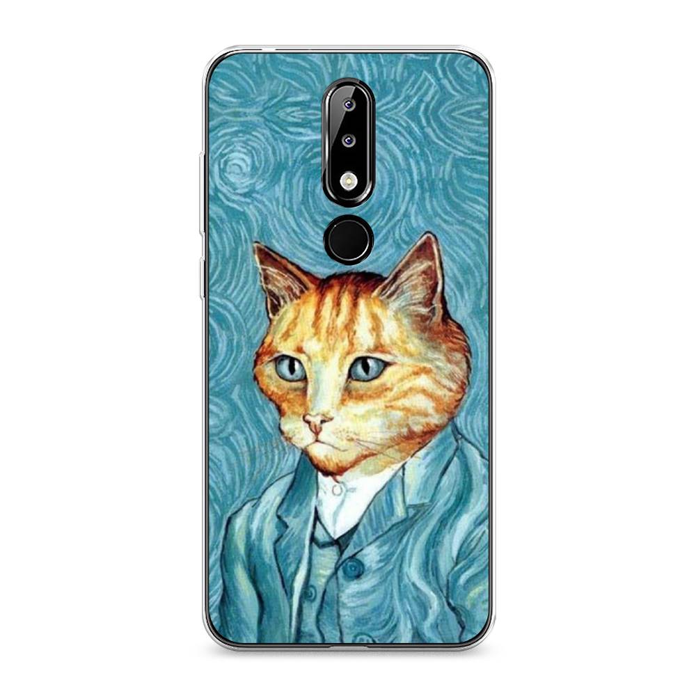 

Чехол Awog на Nokia 5.1 Plus (X5) / Нокиа 5.1 Plus (X5) "Кот Ван Гог", Голубой;коричневый, 121950-2