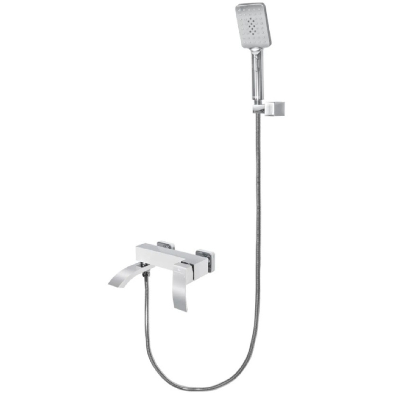Смеситель для ванны с ручным душем Grocenberg GB8007 Белый хром