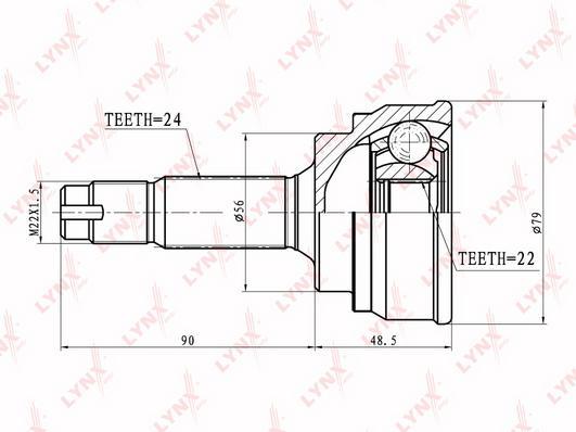 

Шрус LYNXAUTO co7534